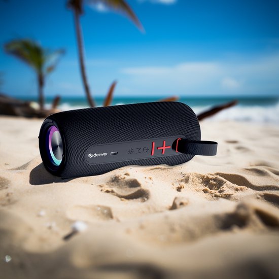 Denver Enceinte Bluetooth sans fil - Effets de lumière - Boîte à musique - AUX - TWS Pairing - BTL360 - Noir