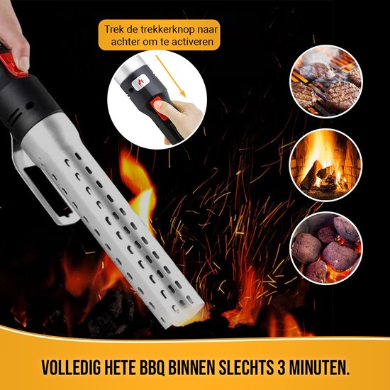 Bbq Meating Bbq Lighter - Looftlighter - BBQ Accessories - One Minute Lighter - Electric Bbq Lighter - Bbq Starter - Gift