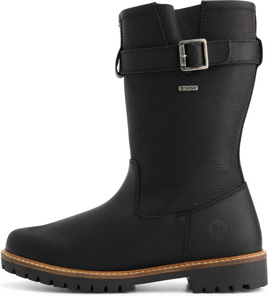 Travelin' Finnmark - Bottes imperméables pour hommes - Doublées de laine - Noir