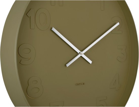 Horloge murale Mr. Green de Karlsson - Vert - Ø51cm - Horloge murale