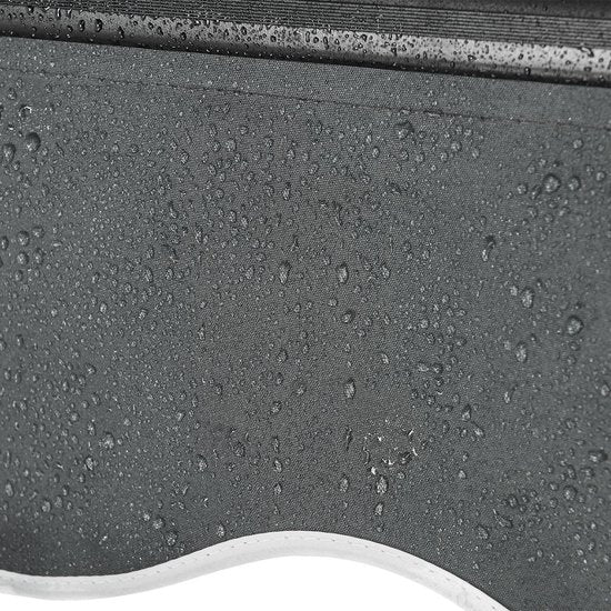 Auvent - 350 x 300 cm - Gris foncé - Accessoires de montage inclus