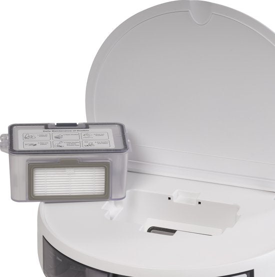 Denver Robot aspirateur avec fonction balayage et TUYA (App) - Robot balayeur WiFi avec station de recharge - 1400PA - RVC110