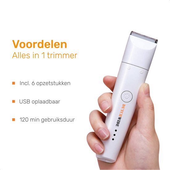 Dutchwide Tondeuse pour chiens et chats - Pour poils épais - Tondeuse silencieuse - Sans fil - Kit de toilettage pour animaux - Tondeuse pour chiens - Tables de coupe pour chiens - Tondeuse