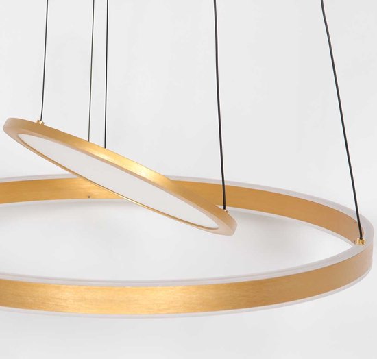 Steinhauer - lampe suspendue - Ringlux - or - verre métal - Ø 60cm - LED - 3514GO