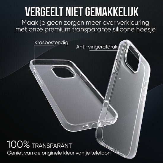 Etui Transparent pour Iphone 13 Etui Transparent et Protecteur d'Ecran Verre Protecteur