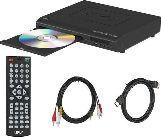Lecteur DVD avec HDMI - UPLY - Full HD - Télécommande incluse - USB - Noir