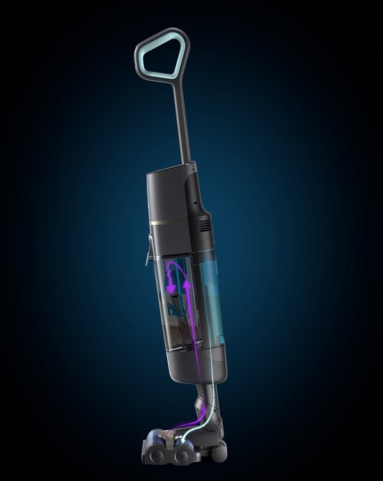 Philips - Aspirateur sans fil - AquaTrio Cordless 7000 Series XW7110/01 - Fonction séchage et balayage - Gris