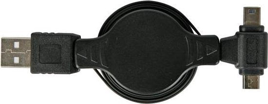 Adaptateur de charge Usb vers Micro Usb + Mini Usb - Self-coiling