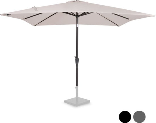 VONROC Premium Parasol à manche Rosolina 280x280cm - Housse de protection incluse - Parasol carré - Inclinable - Toile résistante aux UV - Beige