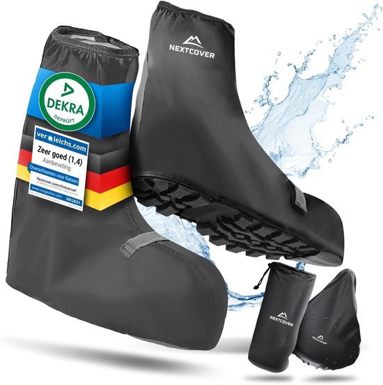 Nextcover® Couvre-chaussures imperméables | Chaussures de pluie 100% imperméables pour vélo | Couvre-chaussures réfléchissant réutilisable| Couvre-chaussures imperméables | Couvre-chaussures | Protection des chaussures | Couvre-chaussures de cyclisme