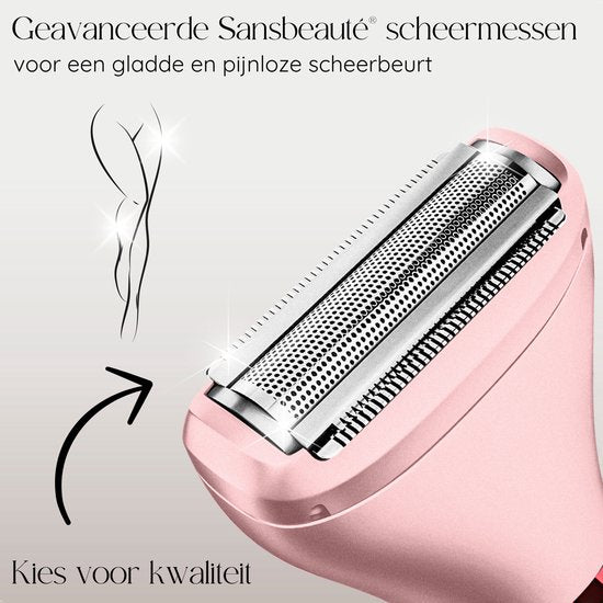 Sansbeauté® 3-in-1 Ladyshave - avec écran - électrique - rechargeable par USB