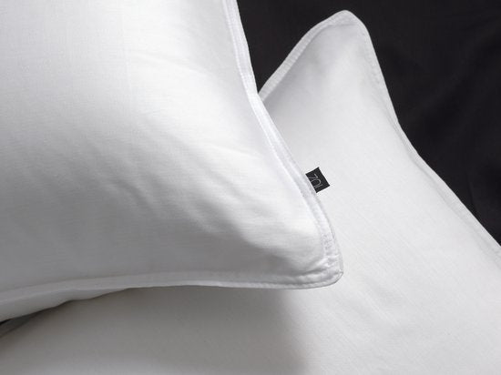 ZoHome Satinado Housse de couette - Double - 200x200/220 cm - Blanc