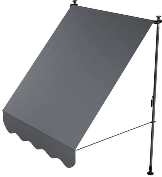 Auvent à pinces Kapstadt - 150x120 cm - Gris