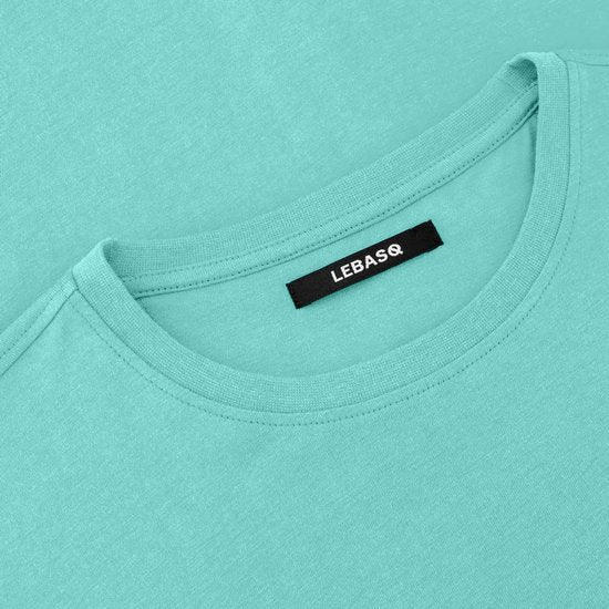 LEBASQ - The Baker - T shirt - Manches courtes - Lagoon - M - coton organique - Impression 3D sur la poitrine