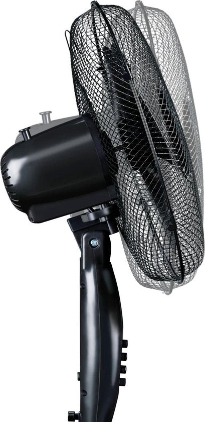 Lifetime Air Ventilateur trépied 45W - Ventilateur réglable en hauteur de 102,5 à 125 cm - Ventilateur sur pied à 3 vitesses - inclinable et oscillant - Noir