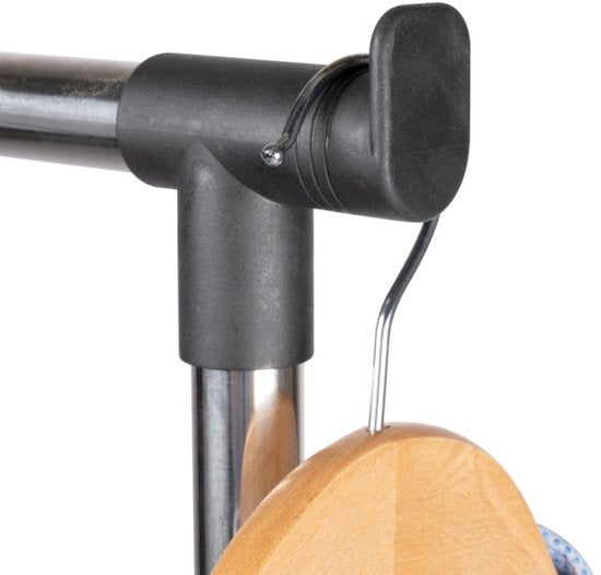 alpina Portemanteau à roulettes - Portemanteau réglable en hauteur 93 - 158cm - Portemanteau mobile - Noir