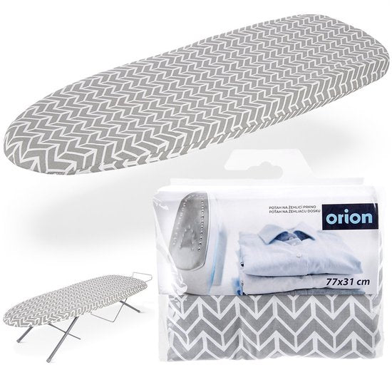 Housse de table à repasser en coton gris 77x31 cm - pour table à repasser - couche supérieure