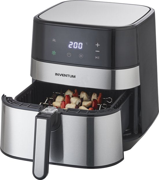 Inventum GF500HLD - Friteuse - Friteuse à air chaud - 5 litres - 80 à 200 degrés - Sans PFAS - 1700 watts - Noir/Argent - Best Buy Mars 2025