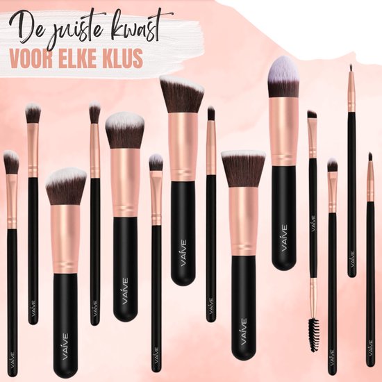 VAIVE Makeup Brushes Set - Foundation Brush - Eyeshadow Brushes - Powder Brush - Makeup Brushes - Brush Sets - Eyebrow Brush