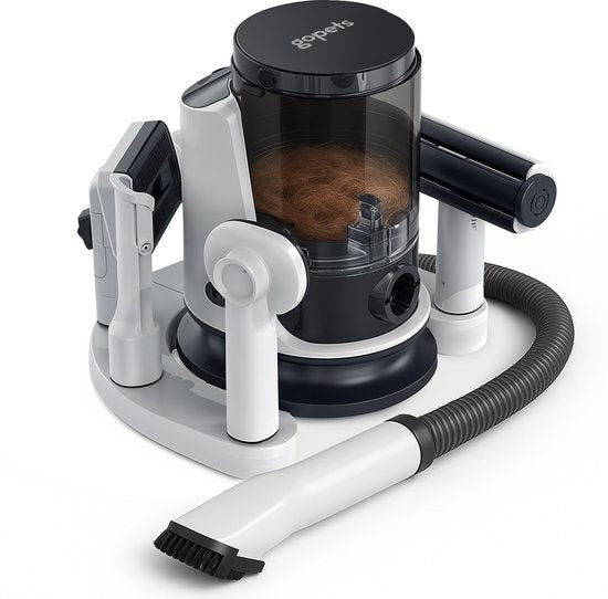 Gopets 9-Piece Dog Clippers - Animal Clippers Thick Coat - Hair Removal Tool for Pets - Dog and Cat Trim Kit - With Vacuum - Massage Brush - 23 x 30 cm