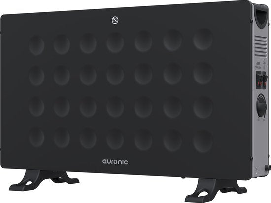 Auronic Convecteur - 2000W - Ventilateur intégré - Chauffage électrique - Avec thermostat - Chauffage - Noir