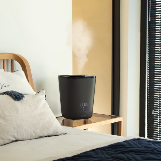 VONROC Humidificateur 4,5 litres - ultrasons - stérilisation UV - sortie de brume 360° - Télécommande incluse