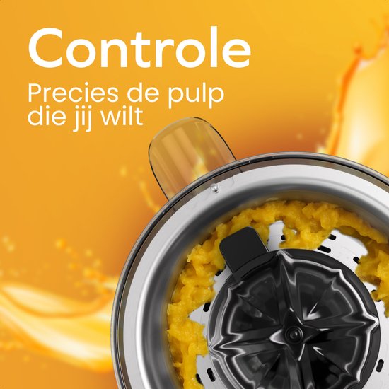 KitchenBrothers Presse-agrumes - Compact - Avec bec et levier de pression - 0.35L - acier inoxydable