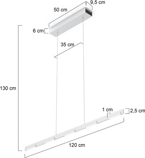 Steinhauer - lampe suspendue - Bloc - acier - verre métal - lampe design - LED - 3296ST