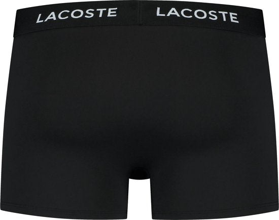 Caleçon Lacoste Hommes Microfibre Noir 3-Pack - Taille M