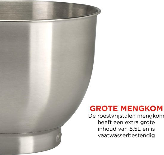 Bourgini Kitchen Chef Plus robot de cuisine - mixeur de cuisine - 5.5L - Noir