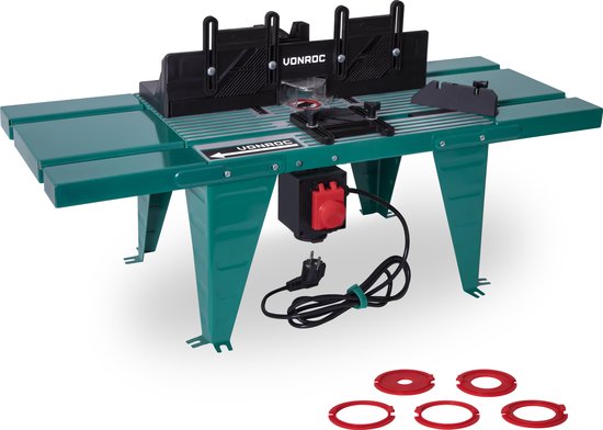 Table de fraisage universelle - VONROC - Pour défonceuse – Compatible avec défonceuses jusqu’à 155 mm de diamètre et 1800 W max