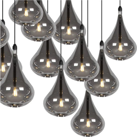 Lucide TEARS - Lampe suspendue - LED Dimmable - G4 - 16x1,5W 3000K - Noir