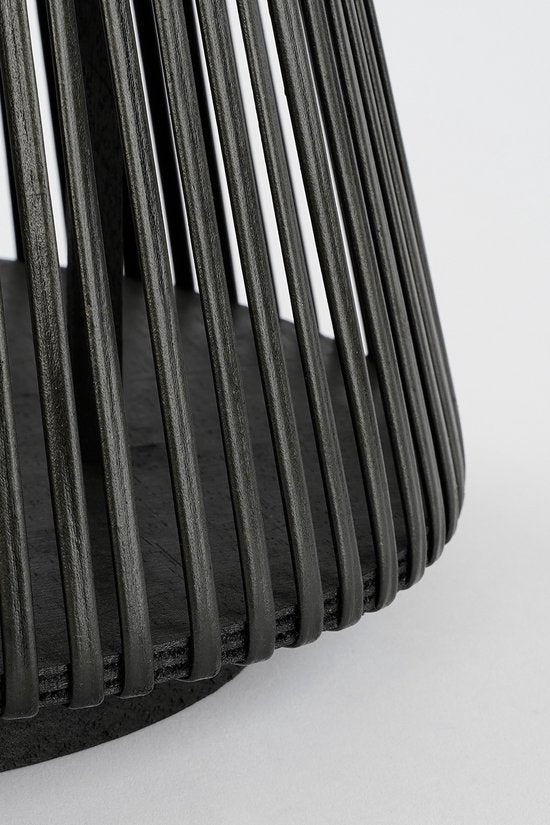 Mica Decorations Lanterne Cosmo - H45 x Ø15 cm - Polyester recyclé - Noir