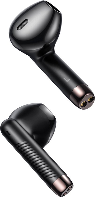 Golden Sound - Ecouteurs sans fil - Bluetooth 5.1 et adaptation universelle - avec étui de chargement et fonctions Smart Touch - pour le sport et les appels mains libres - plastique noir