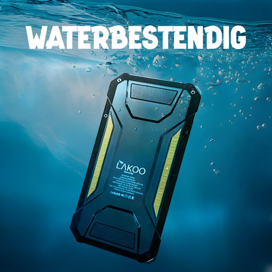LAKOO Banque d'énergie solaire - banque d'énergie solaire - banque d'énergie - 30000MAH - Babyphone - Babyphone - Alimentation solaire - Lumière LED étanche - Chargement sans fil - Connexion babyphone