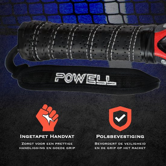 Raquette de Padel POWELL - avec housse et balles de Padel - Drop - 3K Carbon - 3D-Tech - Balance
