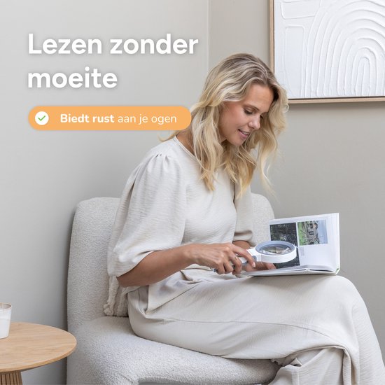 Loupe avec éclairage LED - jusqu'à X30 - Lampe loupe - Loupe de lecture - Pour adultes, personnes âgées et enfants - Lunettes loupe - Convient pour le hobby, la peinture sur diamant et les réparations - Loupe de bijoutier