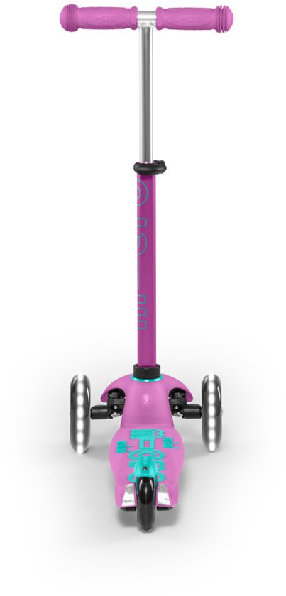 Trottinette pour enfants Mini Micro Deluxe LED lavande - guidon réglable.