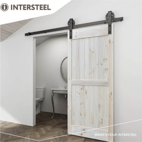 Système de porte coulissante Intersteel Roue noir mat