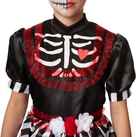Dressforfun Creepy skeleton lady 104 (3-4y) - déguisement halloween costume de fête carnaval costume de fête carnaval - 301985