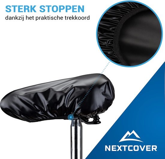 NEXTCOVER® Housse de selle universelle pour vélo set de 2 - Housse de selle 100% imperméable - Housse de selle pluie et soleil avec protection UV