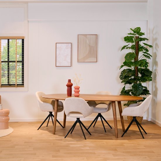 Mica Decorations Décoration murale Cercle - L50 x L60 x H3 cm - Beige