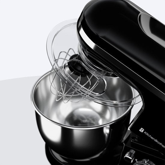 Robot de cuisine - KitchenBrothers - 5L - Mixeur de cuisine - 1200W - Noir