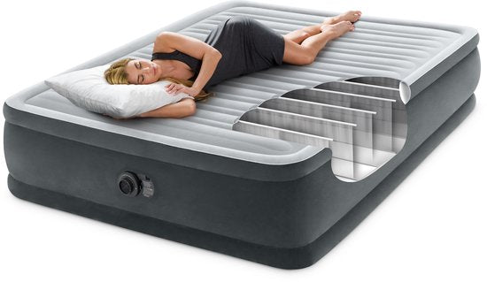 Intex Queen Comfort-Plush Airbed avec pompe intégrée - 203x152x46 cm