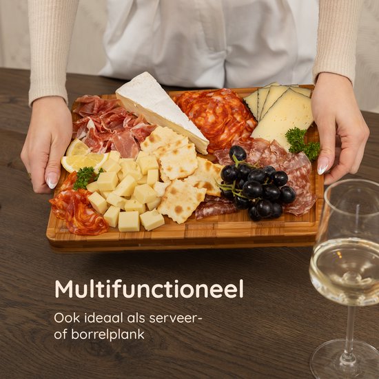 Deleca 3-Piece Chopping Board Set Bali with Holder - Planches à découper (40x30 | 33x24 | 26x18 cm) - Pour la cuisine japonaise - Planche à servir, Planche à fromage, Planche à servir, Planche à découper et Planche à tapas - Carbonised FSC Bamboo