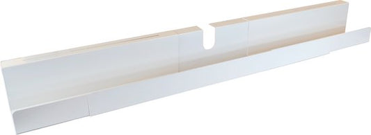 BRASQ Chemin de câbles réglable blanc - Rangement des câbles - Chemin de câbles bureau - Support de câbles - Gestion des câbles - Universel