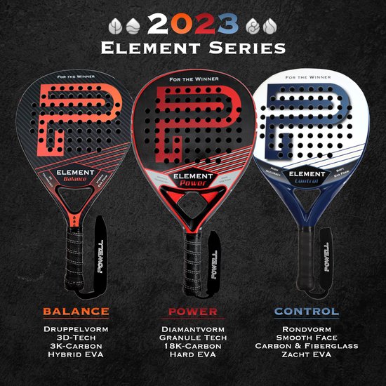Raquette de Padel POWELL - Drop shape - 3K Carbon - avec housse