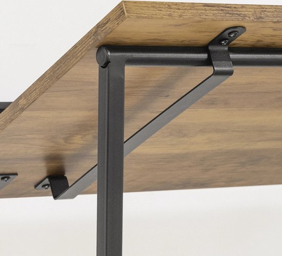 Mara Bureau pliable - Bureau d'ordinateur - Table d'étude - Portable - MDF - Marron - 63 x 45 x 77 cm