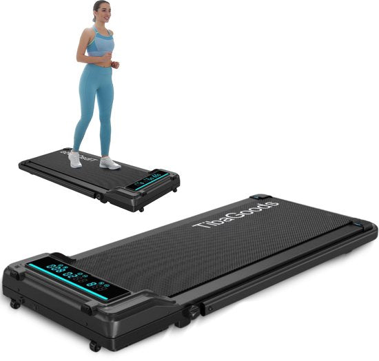 TibaGoods Tapis de course - 6km/h - Pour le bureau - Avec huile supplémentaire - Nouvelle version - jusqu'à 130kg