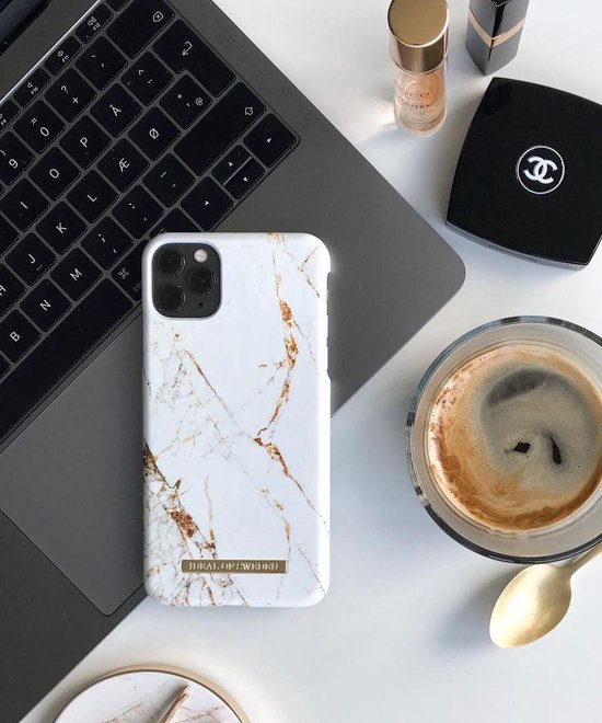 iDeal of Sweden Étui pour iPhone 11 Pro Max - Or Carrara - Plastique - Apple iPhone 11 Pro Max - Marbre - Couverture arrière